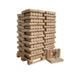 Heizfuxx Nestro XL Blau Holzbriketts Hartholz – 960 kg Palette (96×10 kg), Heizwert ≥4,8 kWh/kg, Rundbriketts Heizfuxx