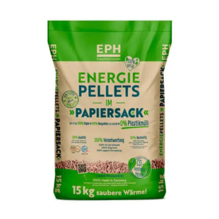 EPH Holzpellets ENplus A1 – 975 kg Palette (65×15 kg), Heizwert ≥4,6 kWh/kg, Nadelholz, 6 mm EPH