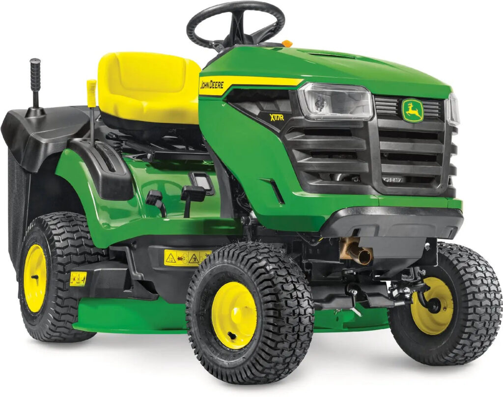 John Deere Rasentraktor X117R, 92 cm Schnittbreite, 17,5 PS, Hydrostat, 300 L Fangkorb John Deere