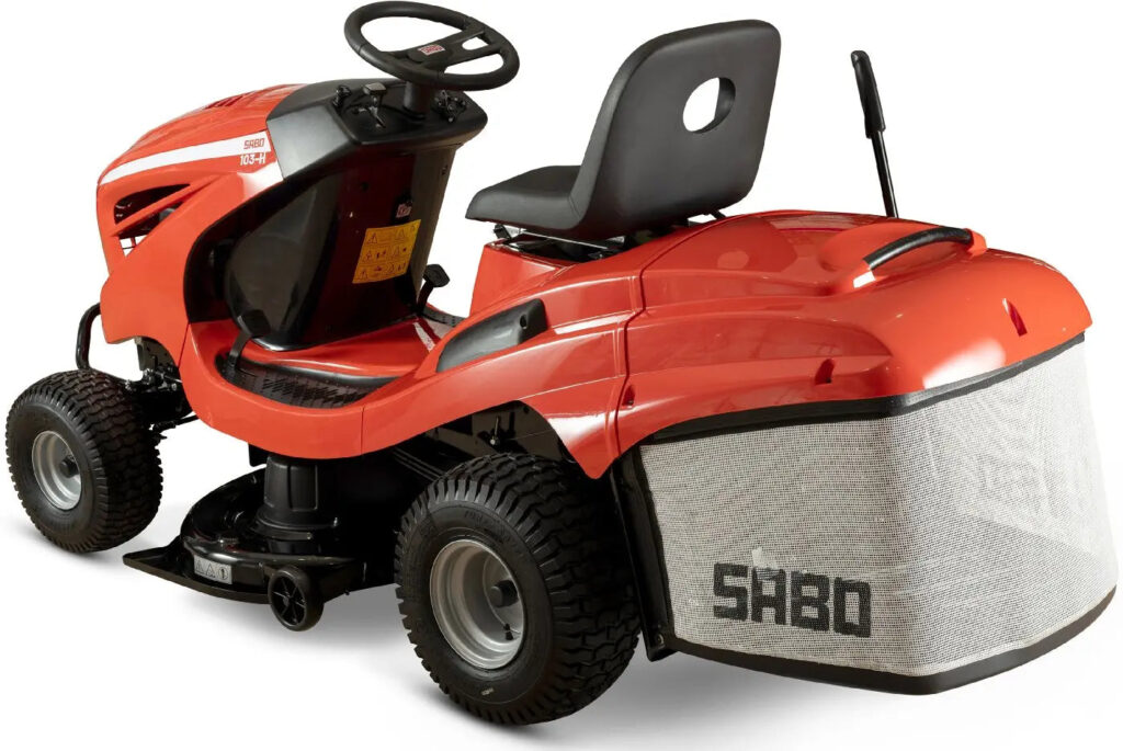 SABO Rasentraktor 103-H, 102 cm Schnittbreite, 2-Zylinder Motor, 250 L Fangkorb, Hydrostat Sabo