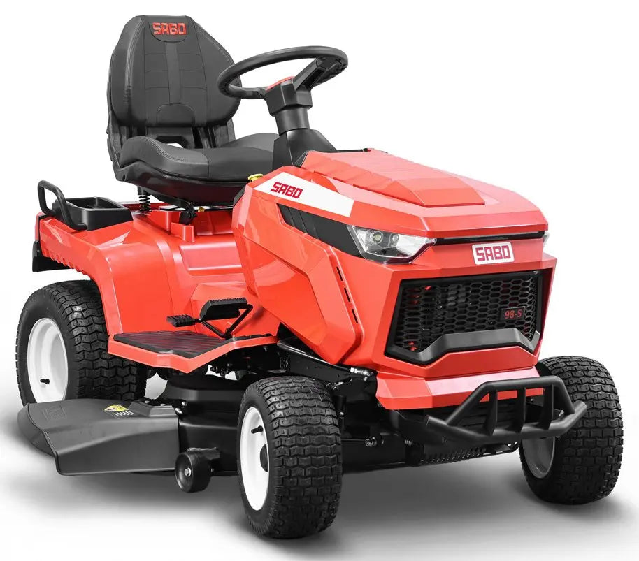 SABO 98-S Rasentraktor, 98 cm Schnittbreite, Benzinmotor, Hydrostat, Seitenauswurf & Mulchfunktion Sabo