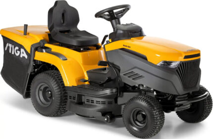 STIGA Rasentraktor Estate 384, 84 cm Schnittbreite, 432 cm³ Motor, Hydrostat, 240 L Fangkorb, Mulchkit & Anhängerkupplung Stiga