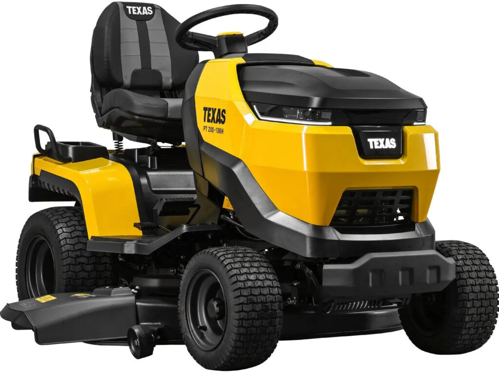 Texas PT 200-108H Rasentraktor, 108 cm Schnittbreite, 14,7 PS V-Twin Motor, Hydrostat, Seitenauswurf & Mulchfunktion Texas