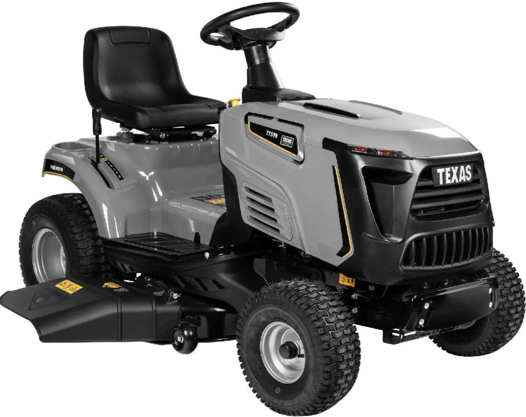 Texas Rasentraktor TTS98 Aufsitzmäher 98 cm Schnittbreite, 12 PS Loncin Motor, Seitenauswurf & Mulchfunktion Texas