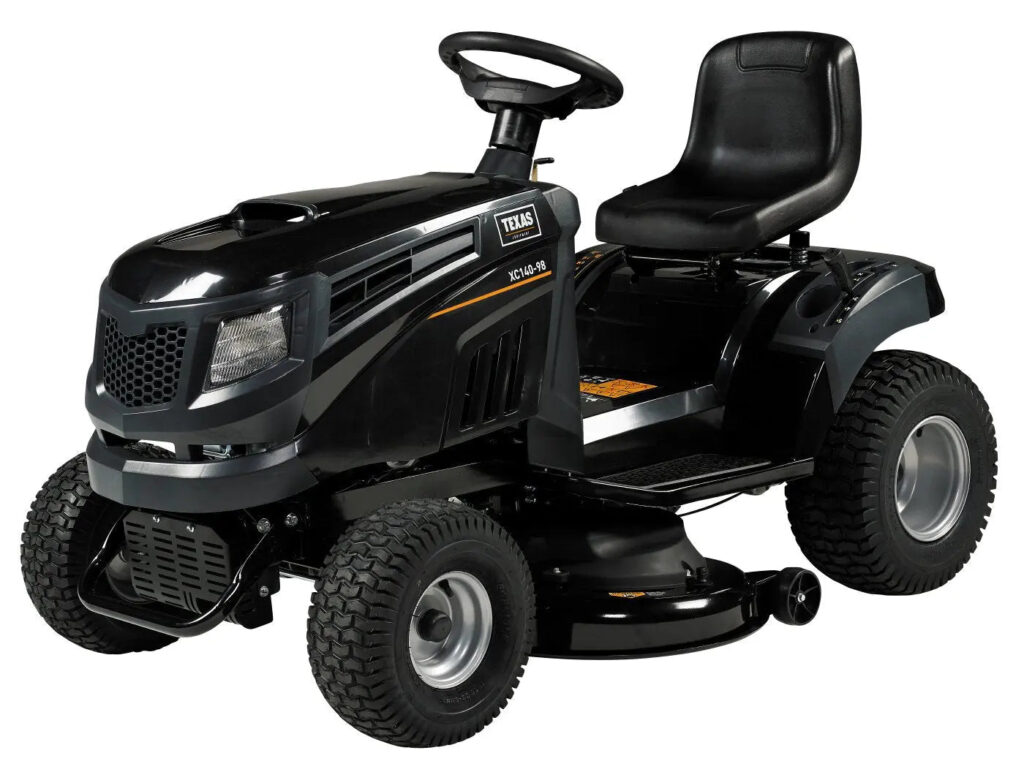 Texas XC140-98 Rasentraktor, 98 cm Schnittbreite, 12 PS Benzinmotor, Schaltgetriebe, Mulchkit inklusive Texas